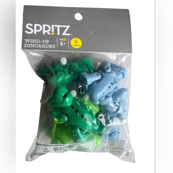 Wind-Up Dinosaur Toy Set - Green and Blue - Picture 2 of 3